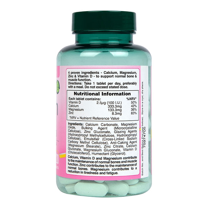Holland & Barrett Vegan Calcium Magnesium Vitamin D & Zinc 120 Tablets